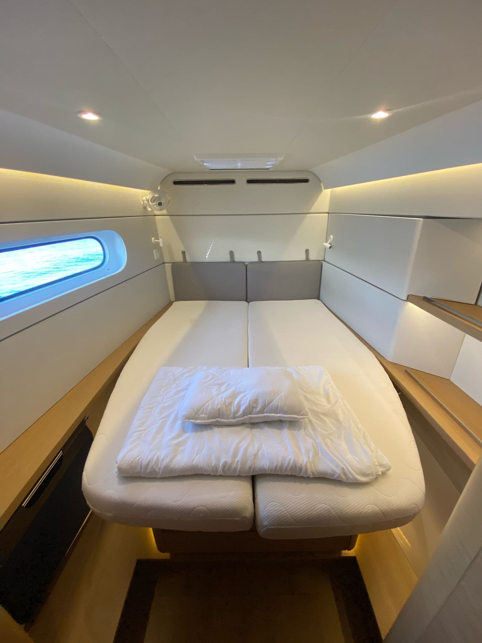 Double cabin on board the Excess 15 catamaran.